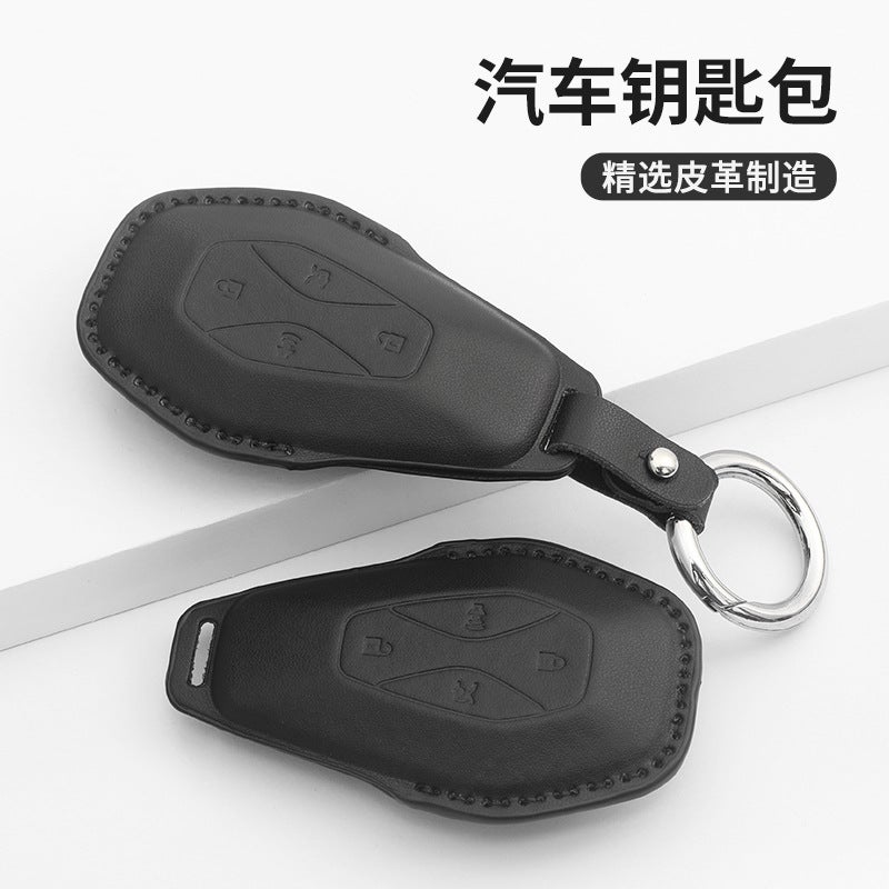 Suitable For Jixu Key Cover 24 Models/23 Alpha S/T5/Arcfox Baic New Energy Vehicle Bag Black Men - Image 5